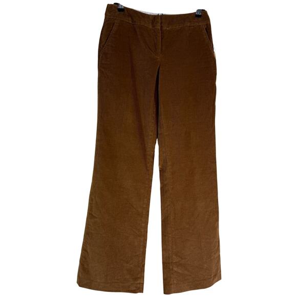 Talbots Bootcut Pants Women 4 Brown Corduroy Stretch Vintage VTG Flare Leg Retro - Picture 1 of 14